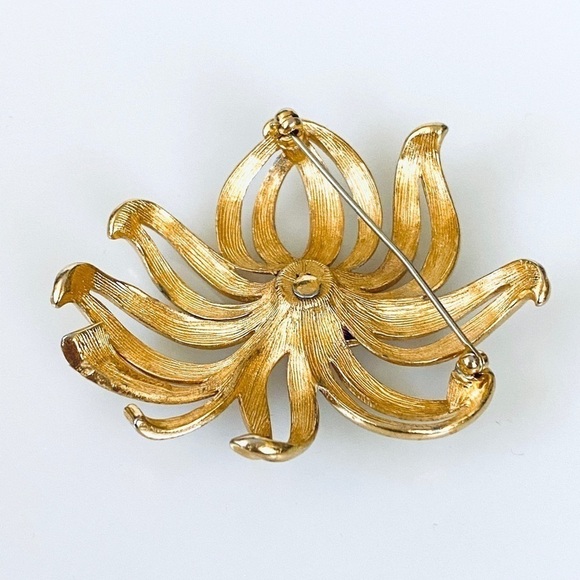 MONET Vintage Brooch Pin Gold Tone - Picture 4 of 10